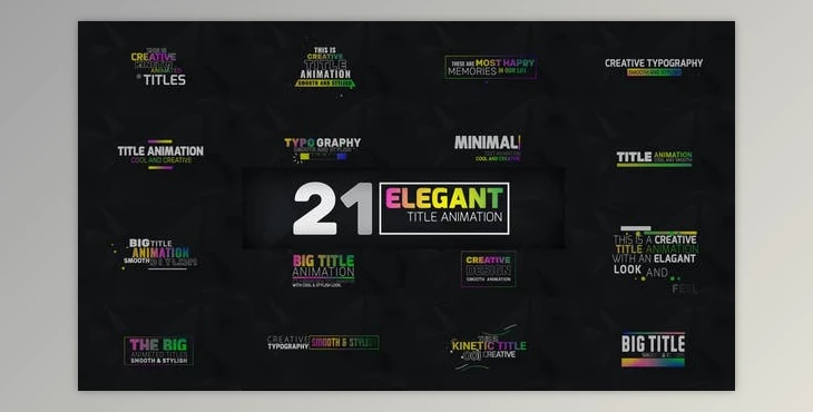 Download 21 Elegant Titles (Videohive 38390280) - AE Project