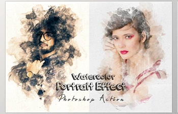 Download Watercolor Portrait <span class='badge badge-warning'>Effect</span> PS Action <span class='badge badge-warning'>CreativeMarket</span> - 8445777