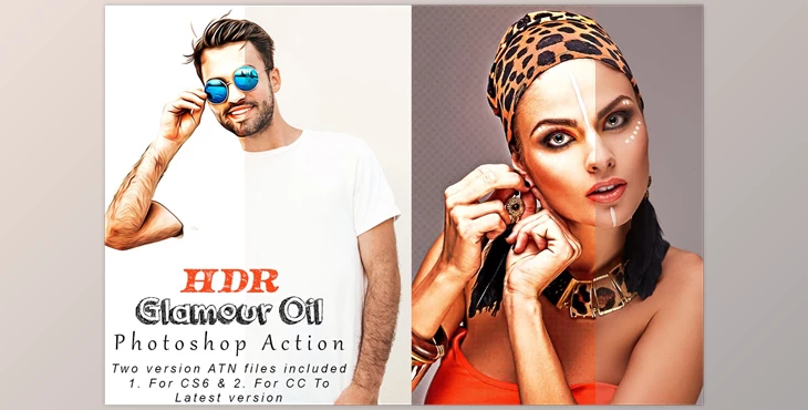 Download HDR Glamour Oil Photoshop Action CreativeMarket - 8447474