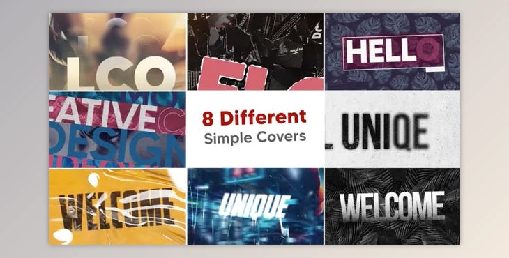 Download 8 Different Simple Covers (Videohive 39523565) - AE Project