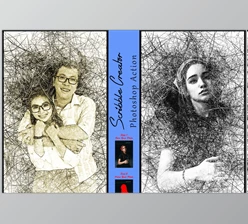 Download Scribble Creator Photoshop Action CreativeMarket - 8451399