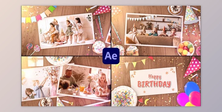 Download Happy Birthday Slideshow Opener for After Effects (Videohive 39705408) - AE Project
