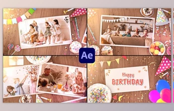 Download <span class='badge badge-warning'>Happy</span> Birthday Slideshow Opener for After Effects (Videohive 39705408) - AE Project