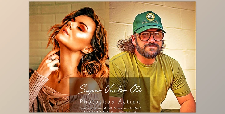 Download Super Vector Oil Photoshop Action CreativeMarket - 8457664