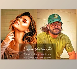 Download Super Vector Oil Photoshop Action CreativeMarket - 8457664