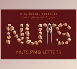 Download Nuts – 3D Lettering CreativeMarket - 7546582