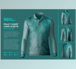 Download Polo T-Shirt Long Sleeve CreativeMarket - 7510451