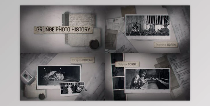 Download Grunge History Photo Slide (Videohive 39659824) - AE Project