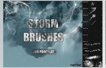 Download Storm and Lightning <span class='badge badge-warning'>Procreate</span> Brushes <span class='badge badge-warning'>CreativeMarket</span> - 10173824