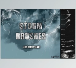 Download Storm and Lightning Procreate Brushes CreativeMarket - 10173824