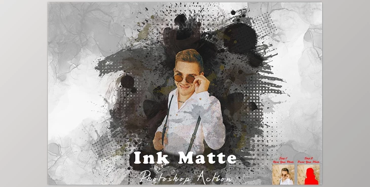 Download Ink Matte Photoshop Action CreativeMarket - 10174427