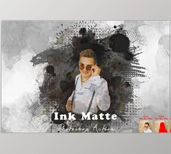 Download Ink Matte Photoshop Action CreativeMarket - 10174427