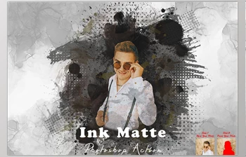 Download Ink Matte Photoshop Action <span class='badge badge-warning'>CreativeMarket</span> - 10174427