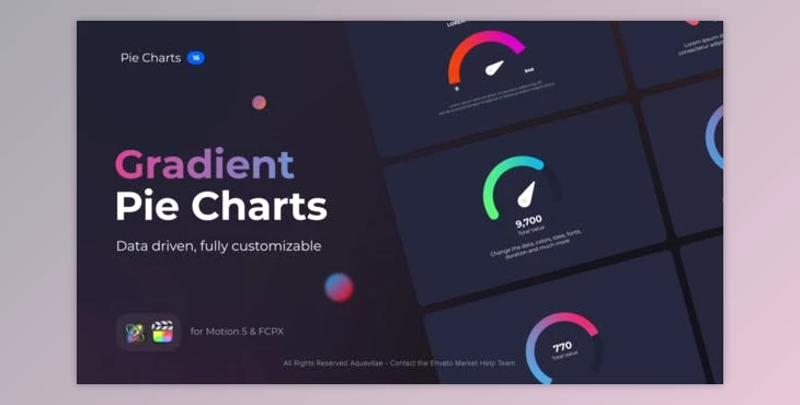 Download Gradient Pie Charts for Motion & FCPX (Videohive 39511337)