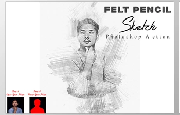 Download Felt Pencil Sketch Photoshop Action <span class='badge badge-warning'>CreativeMarket</span> - 10180326