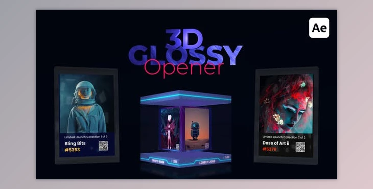 Download 3D NFT Glossy Opener (Videohive 39433780) - AE Project