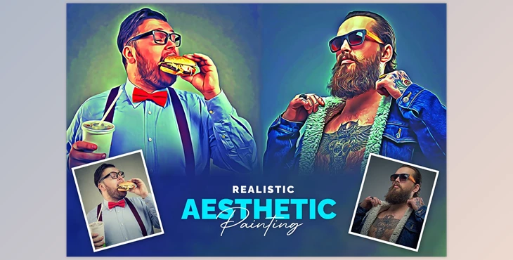 Download Realistic Asthetic Painting CreativeMarket - 7821844