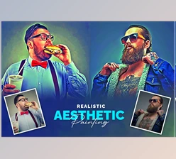 Download Realistic Asthetic Painting CreativeMarket - 7821844