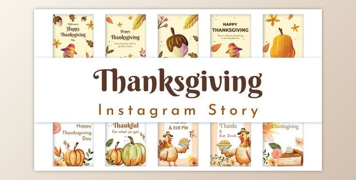 Download Thanksgiving Instagram Story Pack 02 (Videohive 34916780) - AE Project