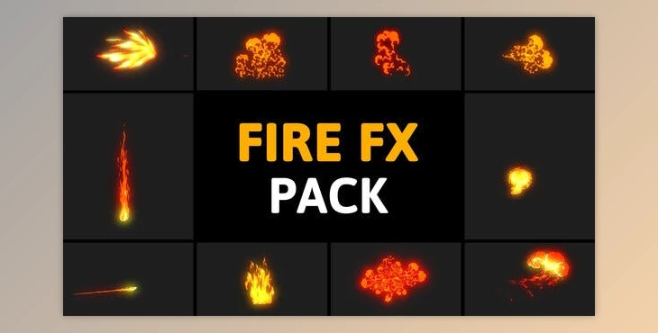 Download Cartoon Fire Elements Pack (Videohive 35473912) - AE Project