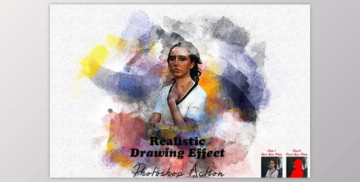 Download Realistic Drawing Effect PS Action CreativeMarket - 10192690