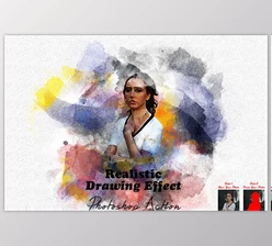 Download Realistic Drawing Effect PS Action CreativeMarket - 10192690