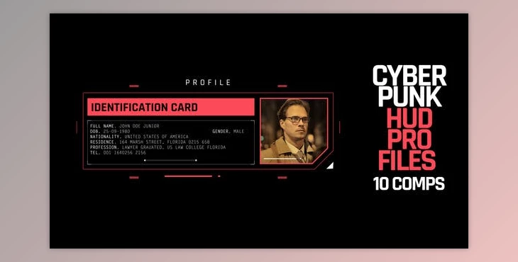 Download HUD Cyberpunk Profiles (Videohive 39878493) - AE Project