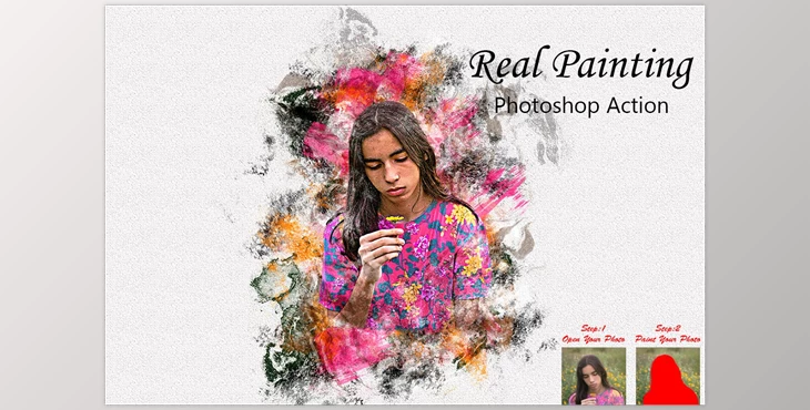 Download Real Painting Photoshop Action CreativeMarket - 10200932