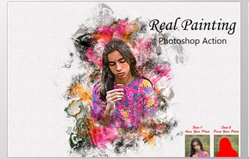 Download Real Painting Photoshop Action <span class='badge badge-warning'>CreativeMarket</span> - 10200932