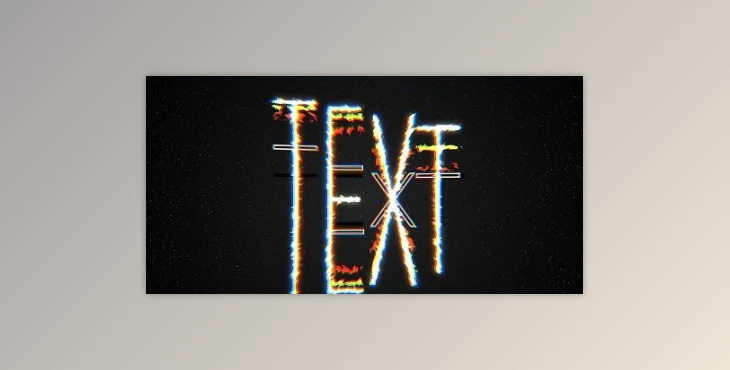 Download Color Textures & Fire Text Animation in Adobe After Effects