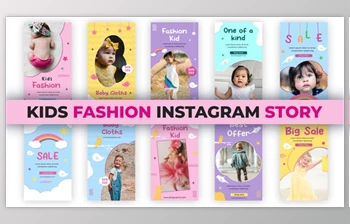 Download <span class='badge badge-warning'>Kids</span> Fashion Instagram Stories (Videohive 35473873) - AE Project