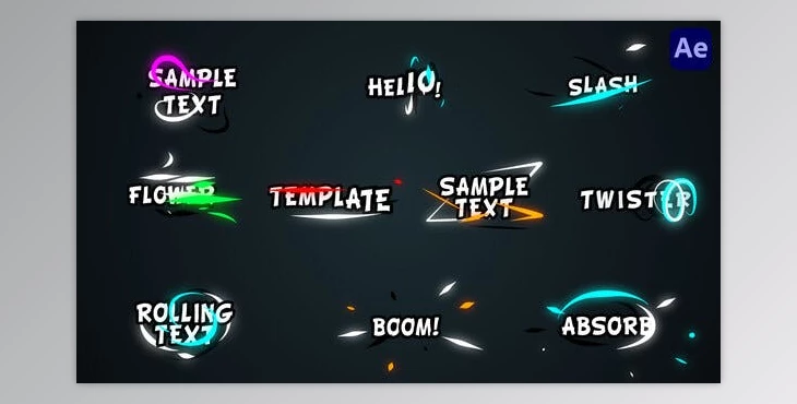 Download Colorful Neon Titles [After Effects] (Videohive 35587024) - AE Project