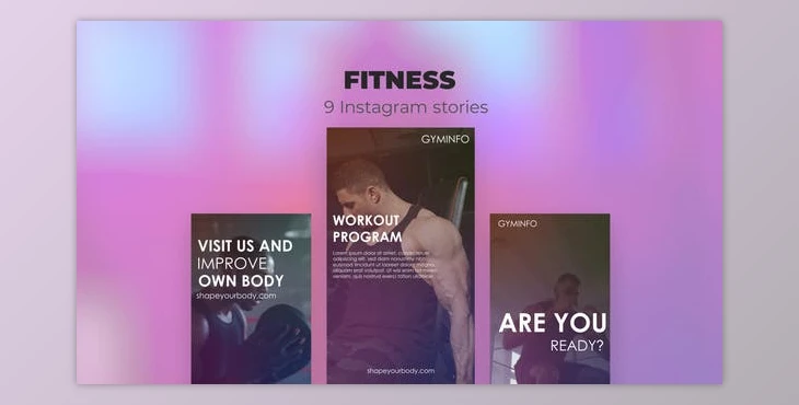 Download Fitness – Instagram stories (Videohive 39984881) - AE Project