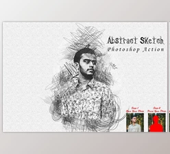 Download Abstract Sketch Photoshop Action CreativeMarket - 10230199