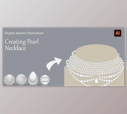 Download Learn Pearl Illustration : Digital Jewelry Illustration for Beginners : Create Pearl Necklace