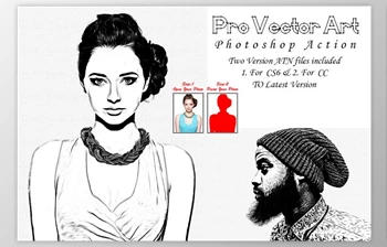Download Pro Vector Art Photoshop Action <span class='badge badge-warning'>CreativeMarket</span> - 10236034