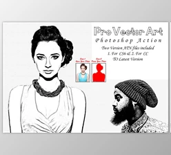 Download Pro Vector Art Photoshop Action CreativeMarket - 10236034