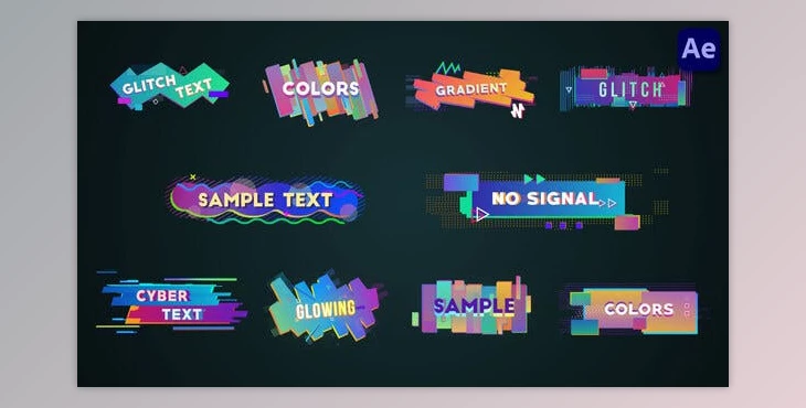 Download Colorful Glitch Lower Thirds & Titles [After Effects] (Videohive 36113887) - AE Project