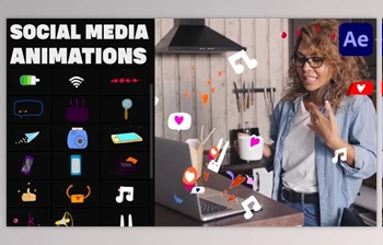 Download Social <span class='badge badge-warning'>Media</span> Stickers for After Effects (Videohive 37206165) - AE Project