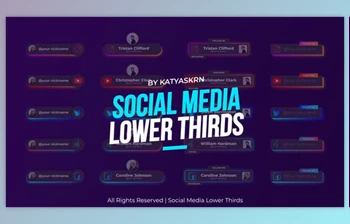 Download Social <span class='badge badge-warning'>Media</span> Lower Thirds - After Effects (Videohive 37411989) - AE Project