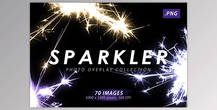 Download Real Sparkler Overlays CreativeMarket - 8034968