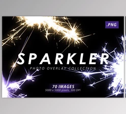 Download Real Sparkler Overlays CreativeMarket - 8034968