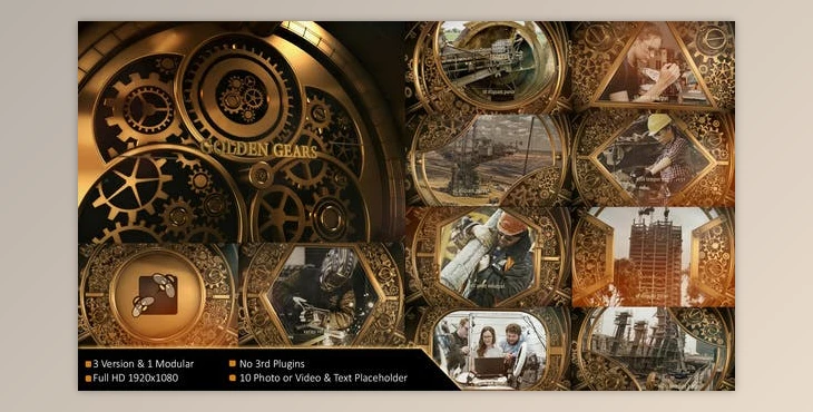 Download Golden Gears Slideshow & Intro (Videohive 40049958) - AE Project