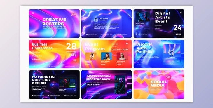 Download Motion Design Posters Pack V.01 (Videohive 40113854) - AE Project