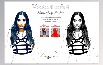 Download Vectorize <span class='badge badge-warning'>Art</span> Photoshop Action CreativeMarket - 10263710
