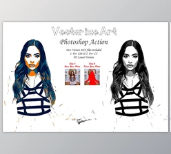 Download Vectorize Art Photoshop Action CreativeMarket - 10263710