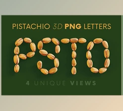 Download The Pistachio – 3D Lettering CreativeMarket - 7824348