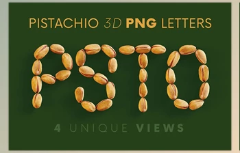 Download The Pistachio – 3D <span class='badge badge-warning'>Lettering</span> CreativeMarket - 7824348