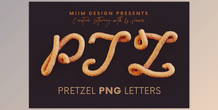 Download Pretzel – 3D Lettering CreativeMarket - 7824346
