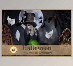 Download Halloween Photoshop Overlays Creepy CreativeMarket - 10195047